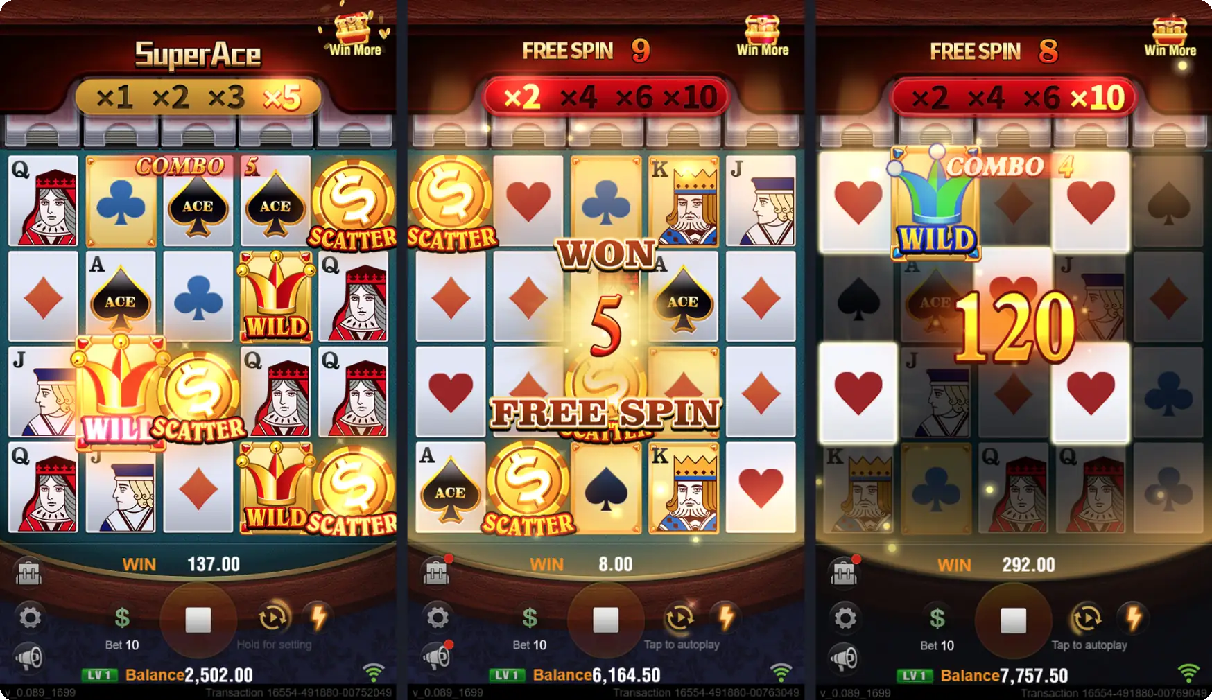 Super Ace mobile gameplay on Android and iOS devices